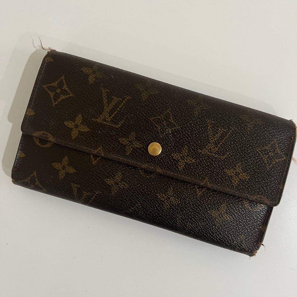 Louis Vuitton long wallet in monogram brown